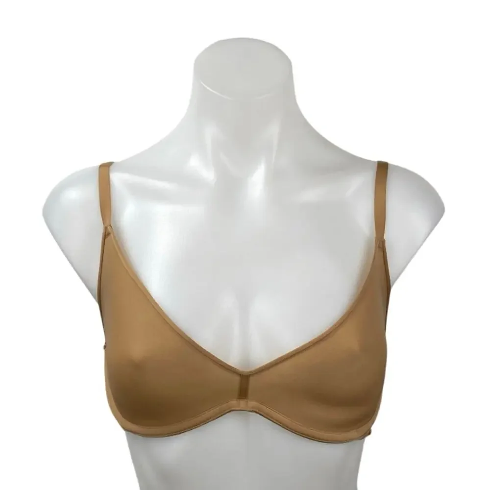 Skims Weightless Scoop Brown Medium Coverage Adjustable Underwire Demi Bra 32DD